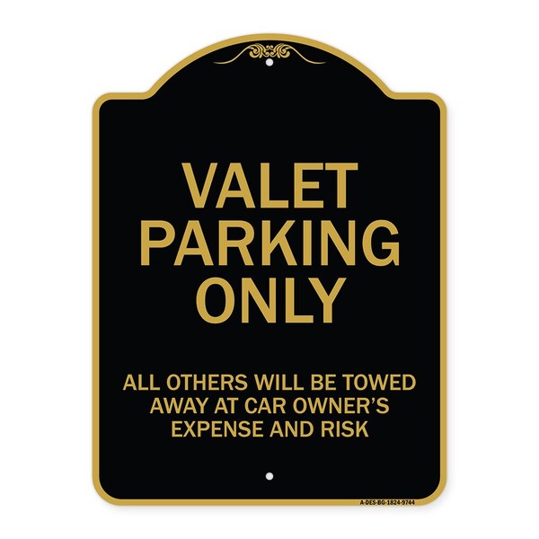 Designer Series-Valet Parking All Others Will Be Towed Away Car Owner, 24" x 18", BG-1824-9744